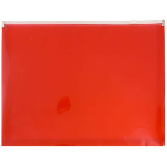 JAM Paper 9.75" x 13" Zip Closure Letter Booklet Plastic Envelopes